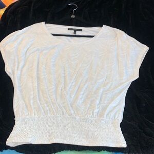 White House Black Market dolman sleeve foil pattern elastic waist casual shirt